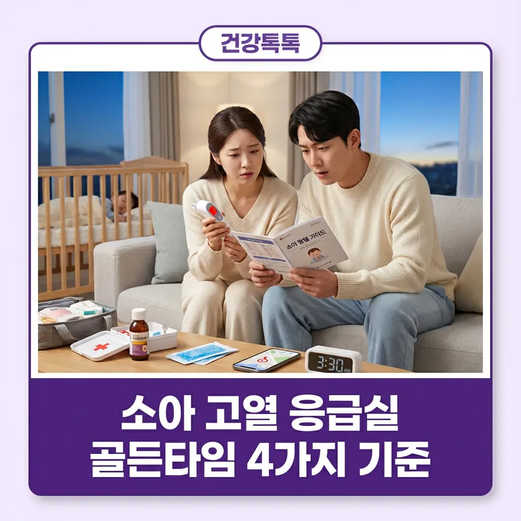 소아 고열 응급실 골든타임 4가지 기준 아기 열날 때 병원 방문 타이밍 응급 상황 대처법