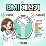 BMI 계산기 체질량지수·기초대사량 인포그래픽