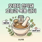 오령지 한약재 효능과 복용 금기 인포그래픽