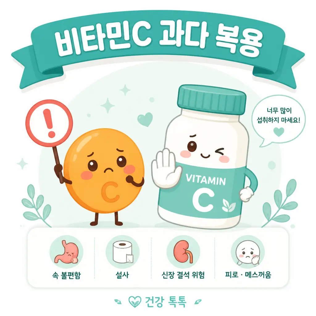 비타민C 과다 복용 부작용과 적정 권장량