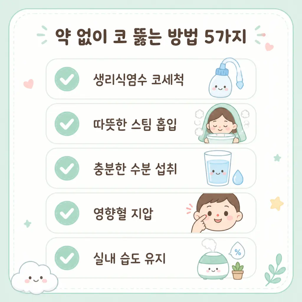 코 뚫는 방법 약 없이 코 뚫는 방법 5가지 코 세척 스팀 수분 지압 습도