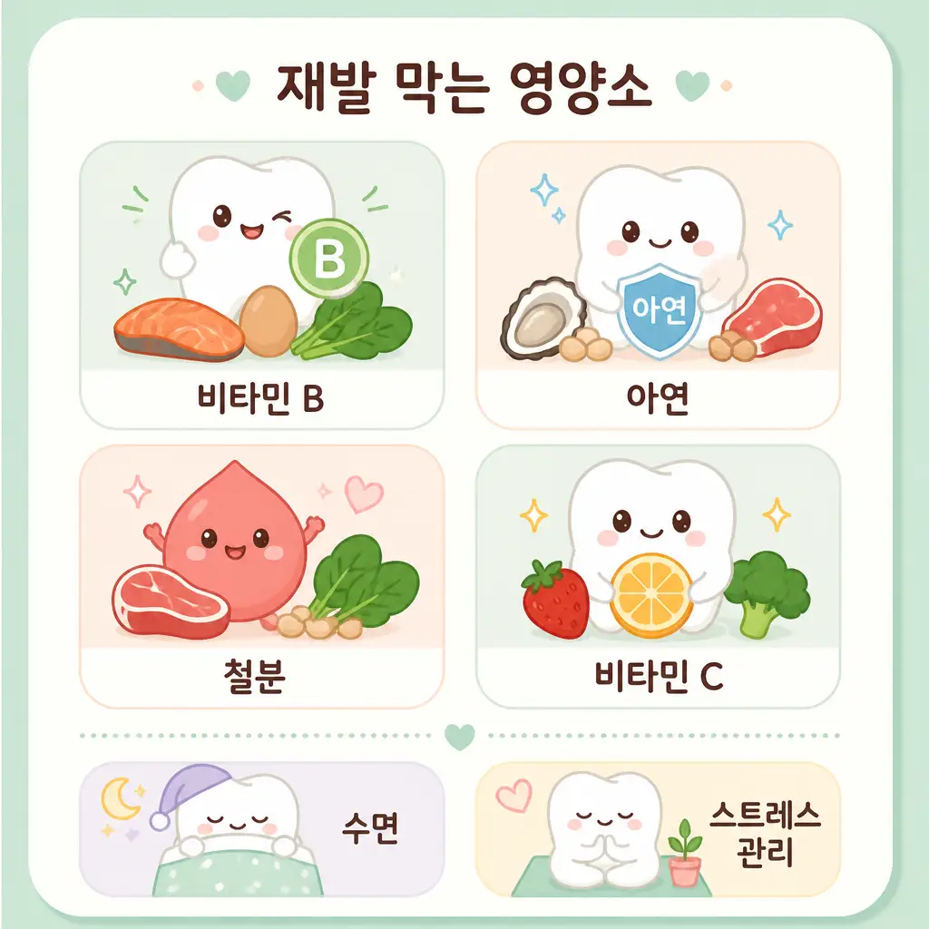 입안염증 영양소 입안염증 재발 막는 영양소 비타민 B 아연 철분 비타민 C