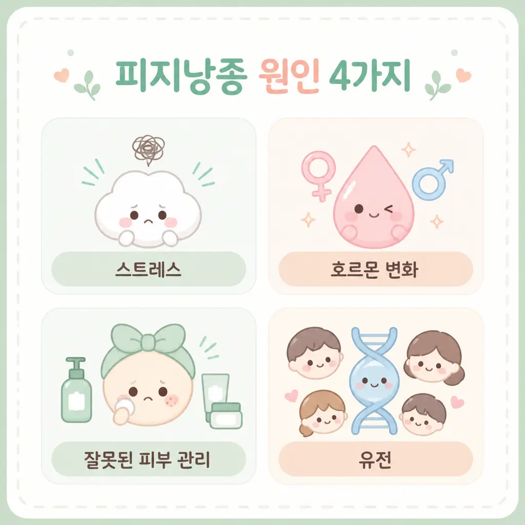 피지낭종 원인 4가지 스트레스 호르몬 피부관리 유전