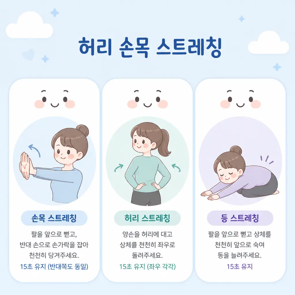 허리 손목 스트레칭 이사철 무거운 짐 들 때 허리 손목 스트레칭