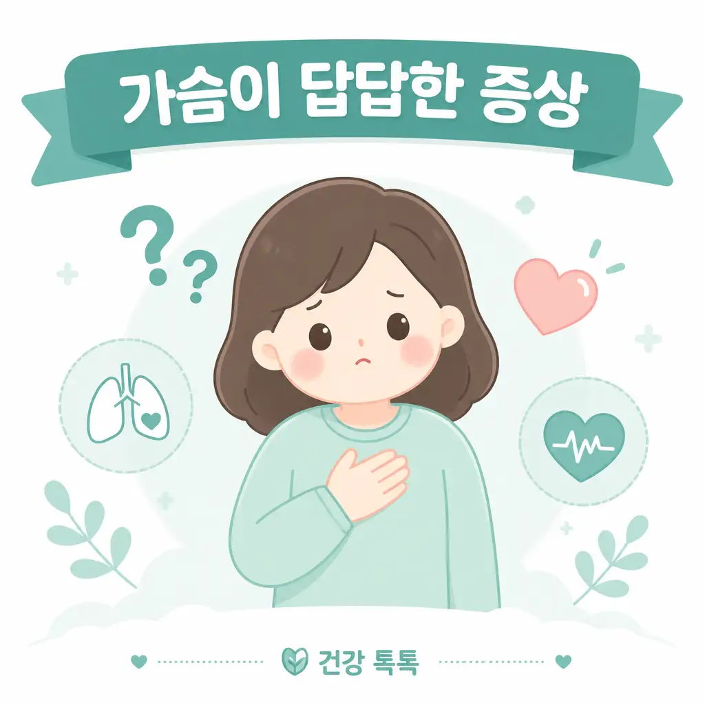 가슴이 답답한 증상 4대 원인과 구별법