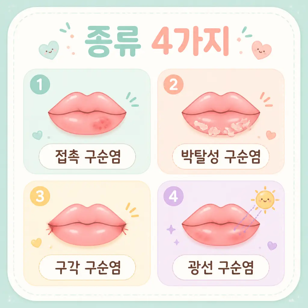 구순염 종류 4가지 접촉 박탈성 구각 광선