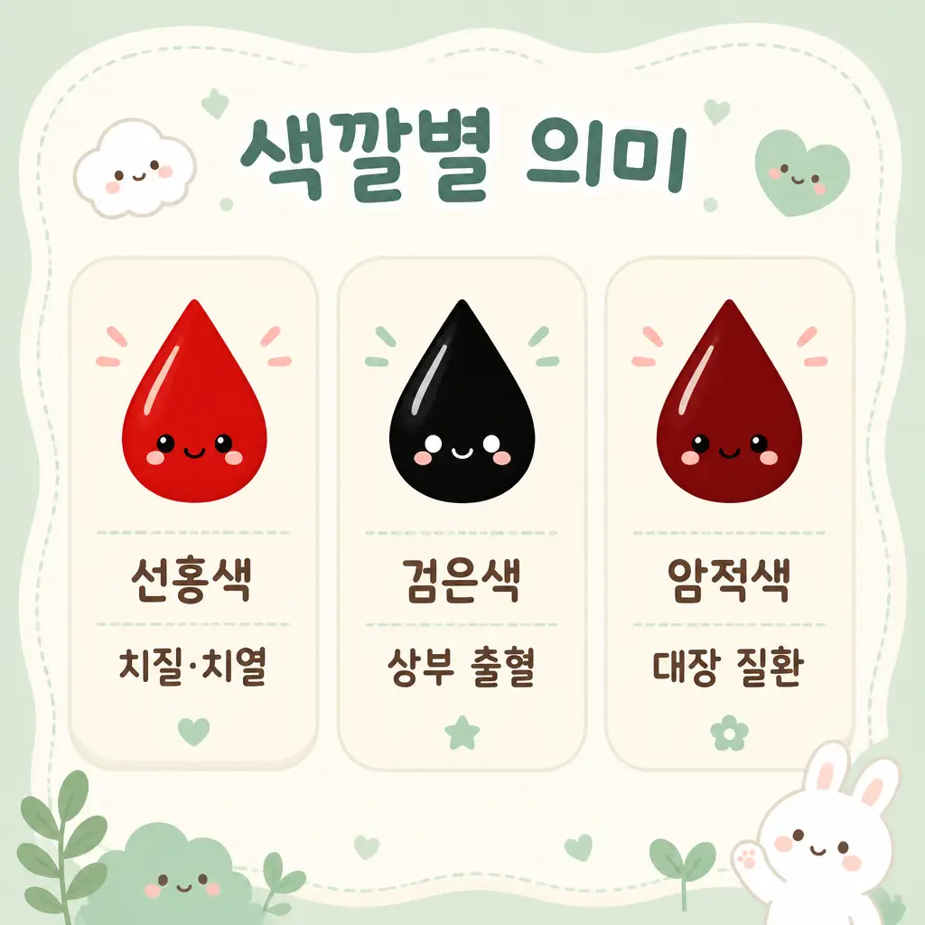 혈변 색깔별 의미 선홍색 검은색 암적색